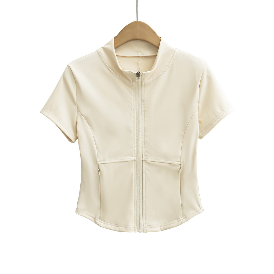 Damen Sportliche Kurzjacke mit praktischem Reißverschluss und Seitentaschen WW