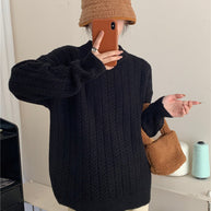 Damen Strickpullover mit strukturierter Zopfmusterung und lässigem Schnitt WW