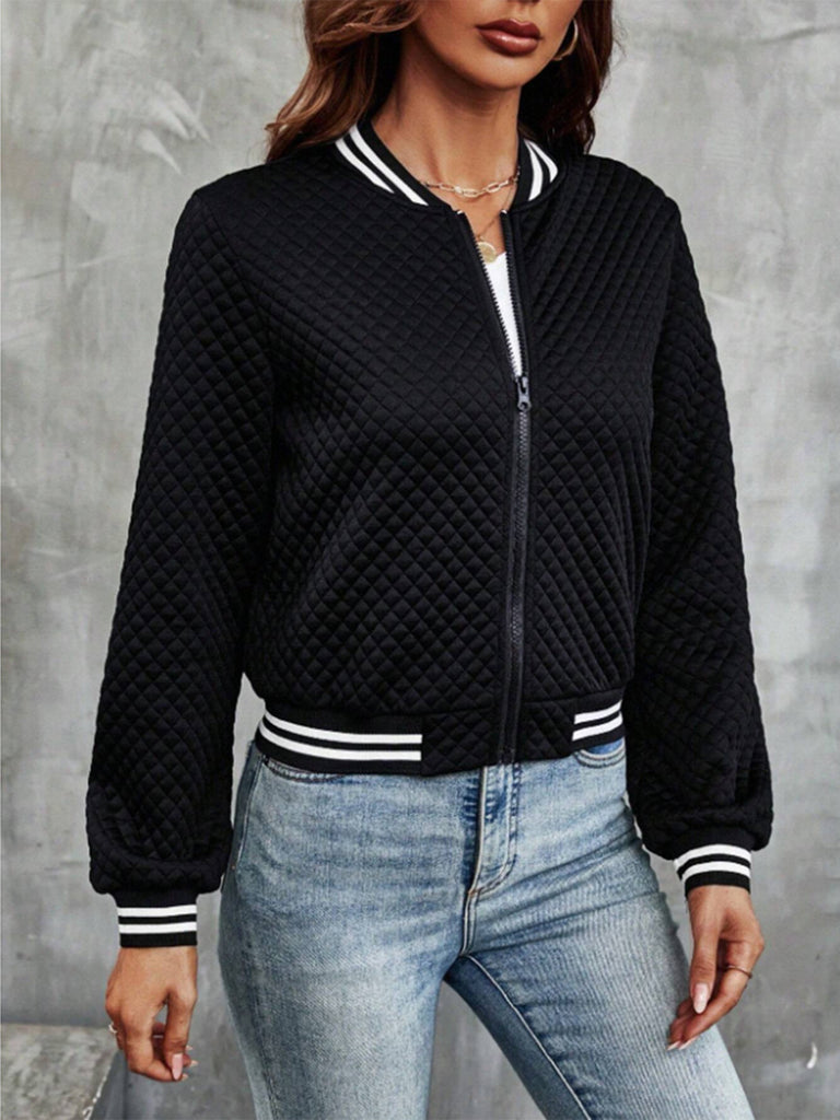 Damen leichte Steppjacke mit Sportstreifen WW