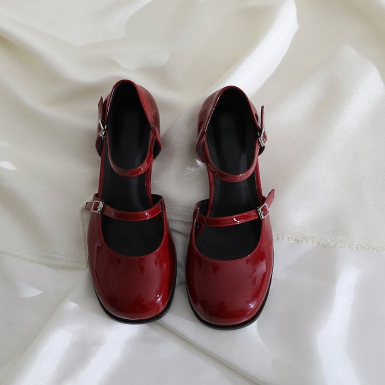 Damen Mary Jane Schuhe mit dekorativen Riemchen und trendigem Blockabsatz W&W