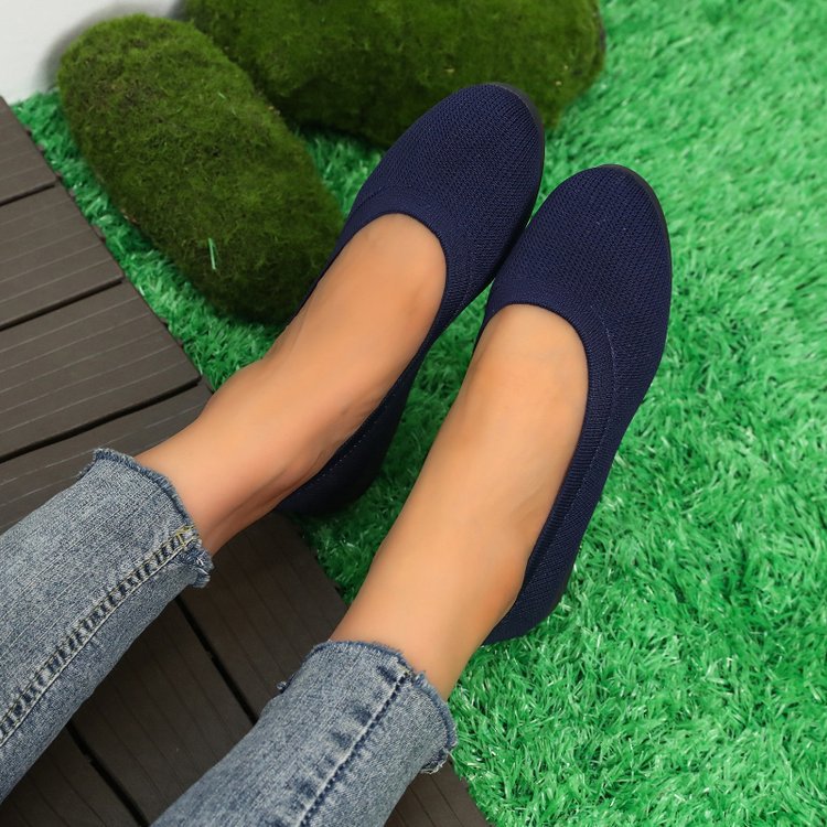 Damen bequeme Slip-On Ballerinas W&W
