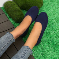 Damen bequeme Slip-On Ballerinas W&W