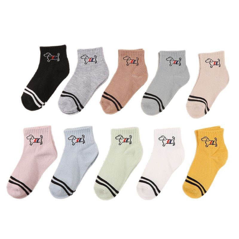 Damen Socken mit niedlichem Hunde-Motiv WW