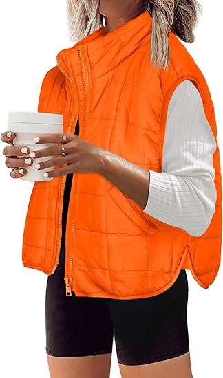 Damen Steppweste mit hohem Kragen und praktischen Seitentaschen WW