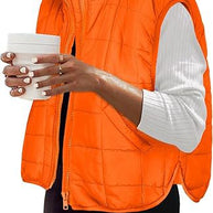 Damen Steppweste mit hohem Kragen und praktischen Seitentaschen WW