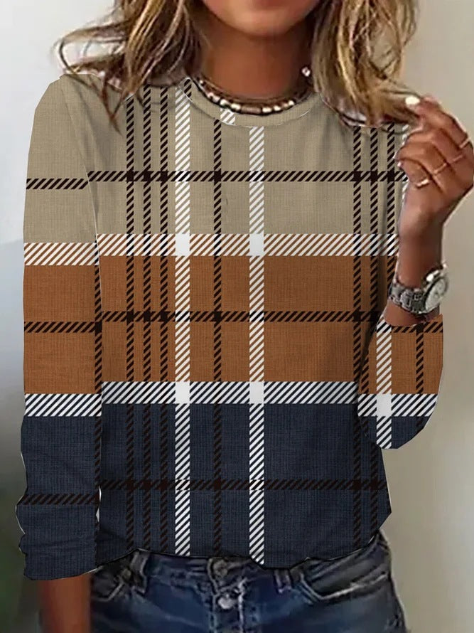 W&W Mode | Bedruckter legerer Pullover Top
