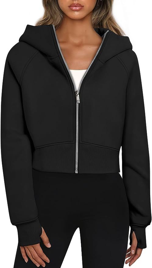 Damen lässige Kurzjacke mit Kapuze WW