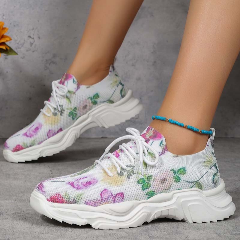 WW | Lässige Turnschuhe Mit Blumendruck