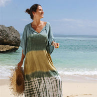 WW | Bedrucktes Strand-Urlaubs-Bikini-Überwurf-Robe