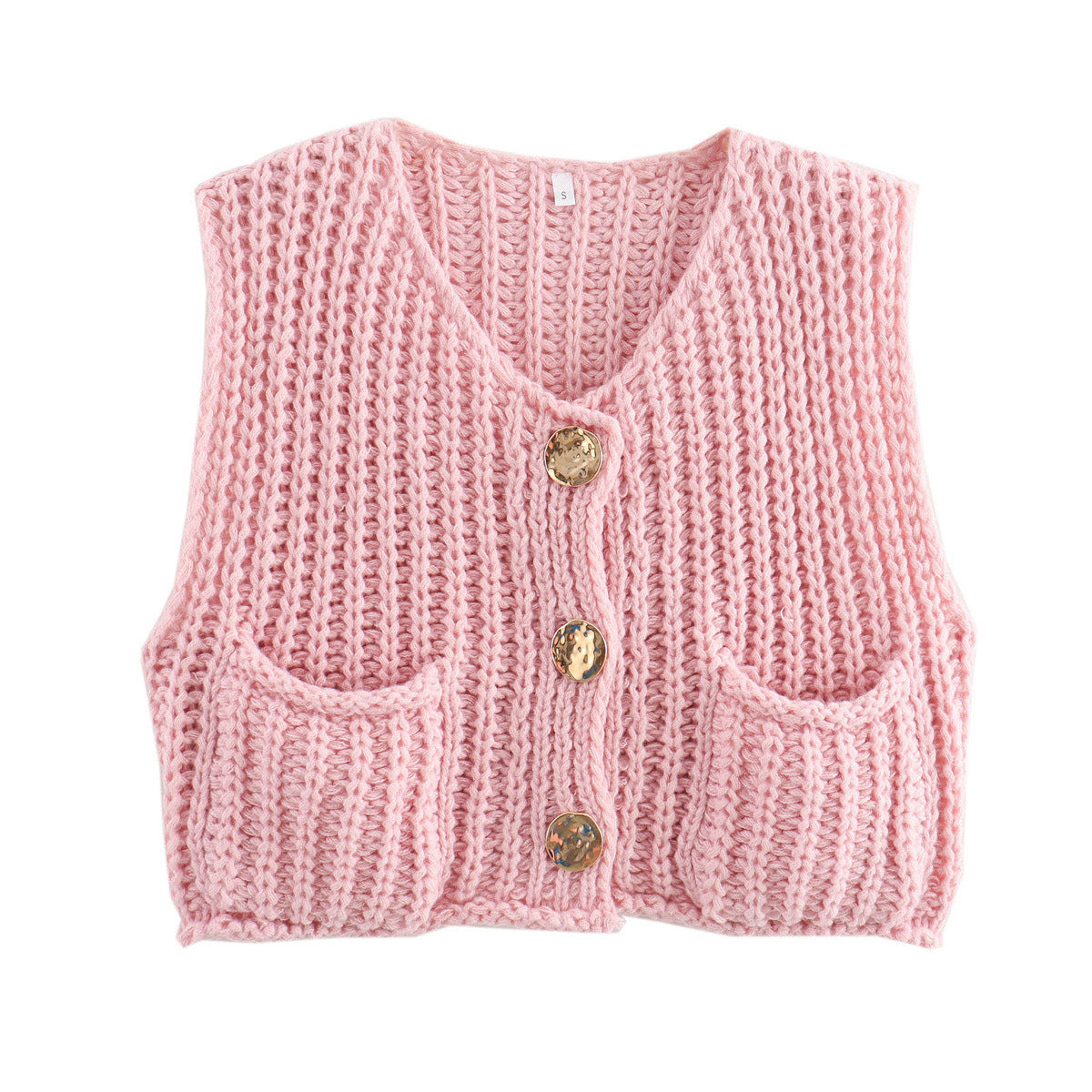 Damen Strickweste mit Taschen WW