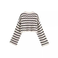 Damen Strick-Leggings mit breitem Bund und einzigartigem Muster WW