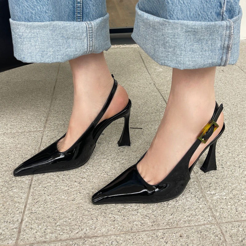 Damen Slingback Pumps mit exotischem Leopardenmuster und raffiniertem Schnitt WW