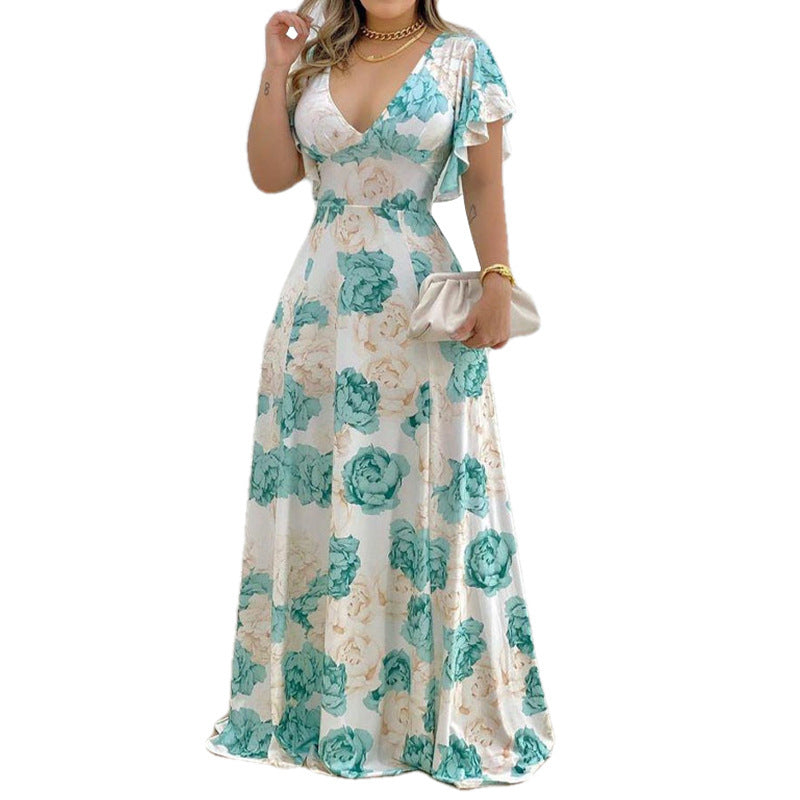 Damen Maxikleid mit floralem Design WW