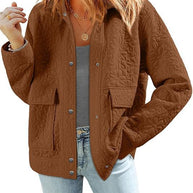 Damen Steppjacke mit praktischen aufgesetzten Taschen und floralem Muster WW