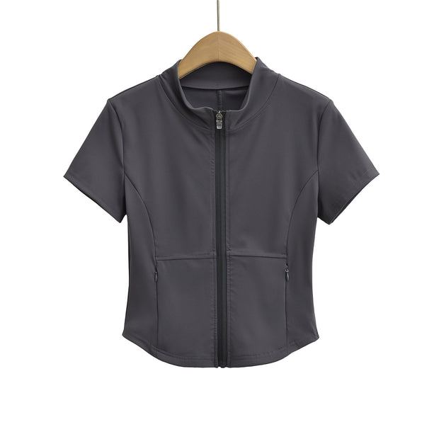 Damen Sportliche Kurzjacke mit praktischem Reißverschluss und Seitentaschen WW