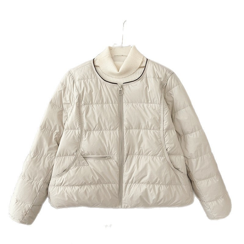 Damen Bequeme gesteppte Freizeitjacke mit hochschließendem Kragen und seitlichen Taschen WW