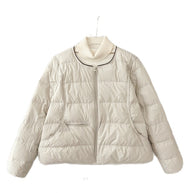 Damen Bequeme gesteppte Freizeitjacke mit hochschließendem Kragen und seitlichen Taschen WW