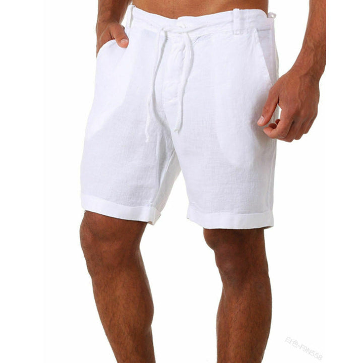Herren Freizeitliche Leinen-Shorts mit modernem Schnitt W&W Mode