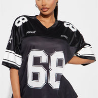 WW | Lockeres Sportliches Kurzarm-Jersey-T-Shirt