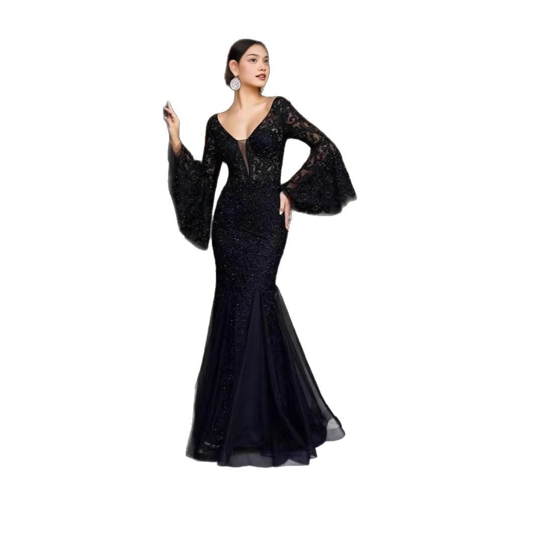 WW | Vintage Party Lange Meerjungfrau Rock Kleid