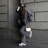 Damen sportliche Overalls mit weiten Beinen und elastischen Bündchen WW