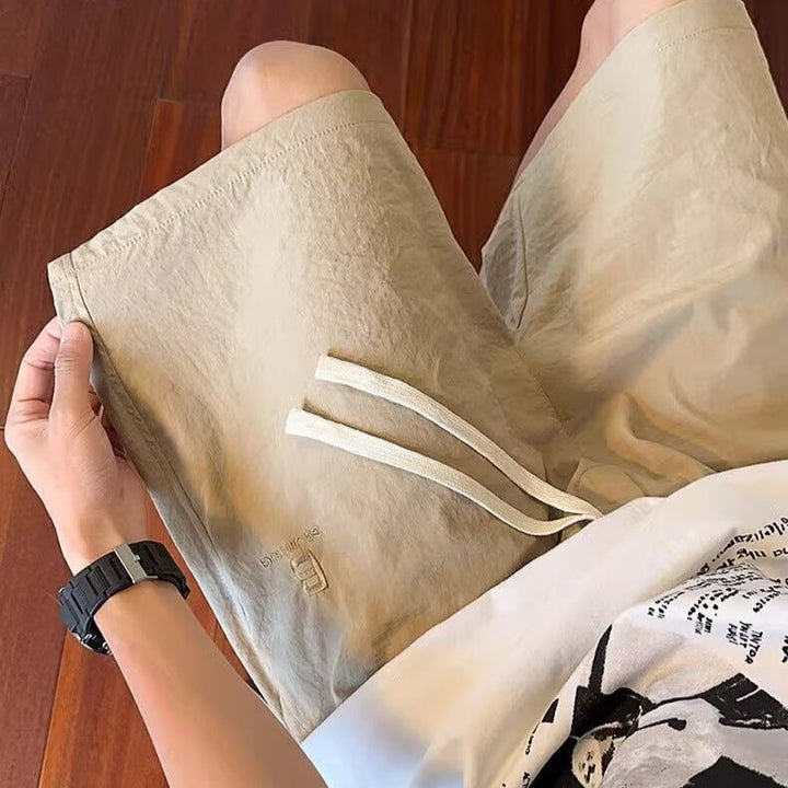 Herren Bequeme Leinen-Shorts mit verstellbarem Kordelzug und seitlichen Taschen W&W Mode