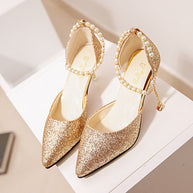 Damen Glitzernde Heels mit elegantem Perlenakzent und komfortablem Fußbett W&W