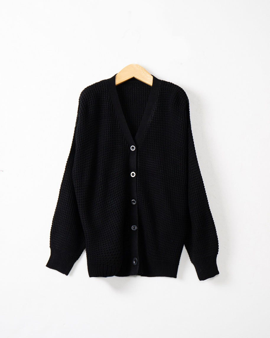 Damen Strickjacke mit strukturiertem Muster und praktischen Knopfdetails WW