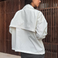 Damen Sportliche Übergangsjacke mit hohem Kragen und weitem Schnitt WW