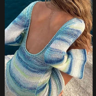 Damen Pulloverkleid mit weitem Schnitt und modernen Rüschendetails WW