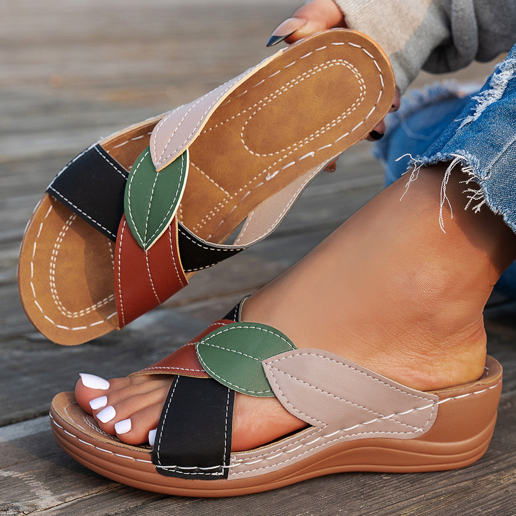 Damen Komfortable Clogs mit elegantem Riemendesign und anatomischem Fußbett WW