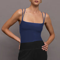 Damen Spaghettiträger Top mit eleganter Silhouette und figurformendem Schnitt WW