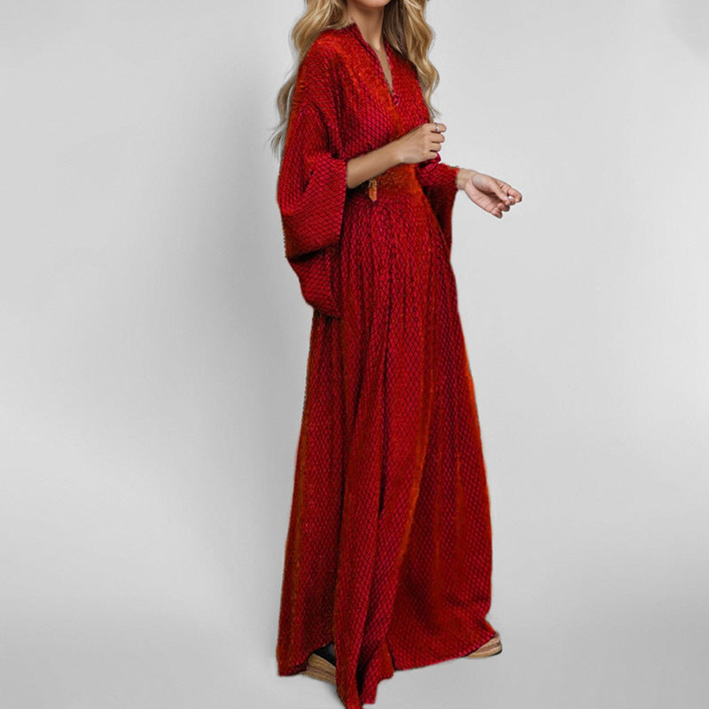 Damen Elegantes Kimono Kleid WW