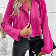 Damen Bikerjacke aus weichsamtem Material WW