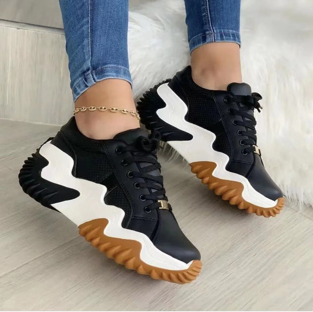 Damen Sportschuhe mit innovativem Wellen-Design und atmungsaktiver Obermaterialstruktur WW