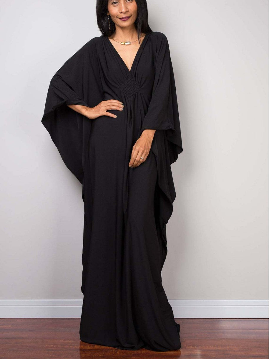 Damen elegantes Maxi-Kleid mit weitem Schnitt WW