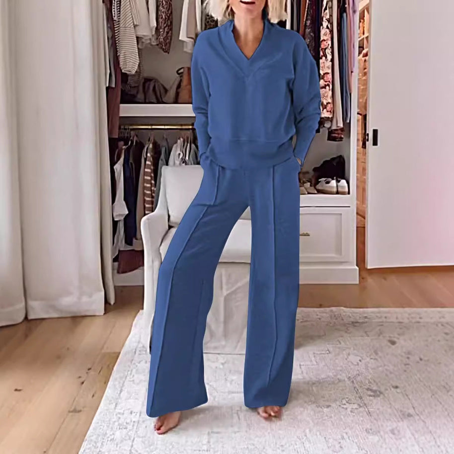 WW | Lockeres Oberteil und Hose mit weitem Bein Set