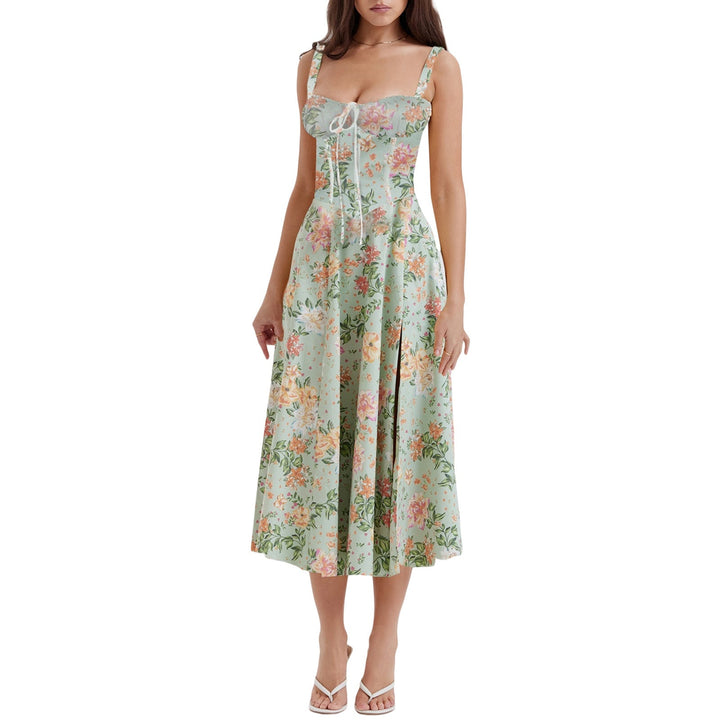 W&W Mode | Gedrucktes Blumenkleid Korsettmodell