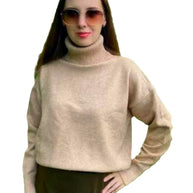Damen Modischer Rollkragenpullover aus weichem Material WW