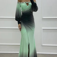 WW | Partykleid mit Camisole und positioniertem Schlitz in großer A-Linie