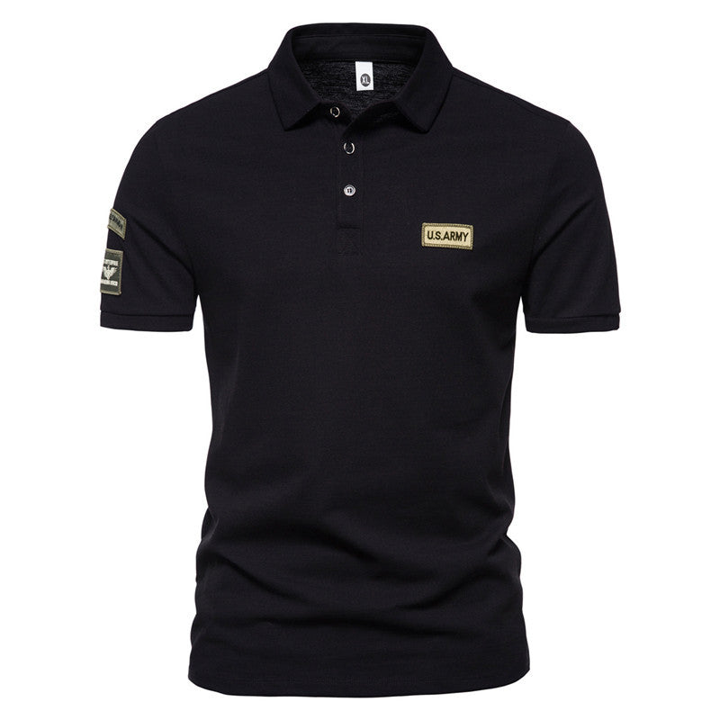 Herren Militär-inspiriertes Polohemd mit taktischen Patches WW