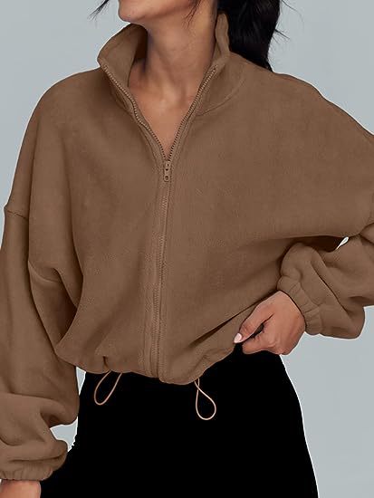 Damen Übergangsjacke mit hohem Kragen und lockerer Passform WW