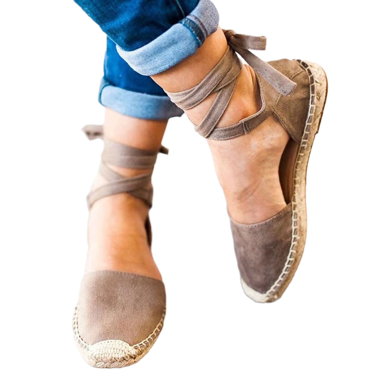 Damen Espadrilles mit verstellbarem Knöchelriemen und komfortabler Espandrillesohle WW