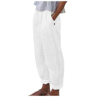 Damen Bequeme Leinenhose mit lockerem Schnitt und seitlichen Taschen WW