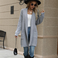 Damen Strickcardigan mit offenem Schnitt und lässigem Design WW