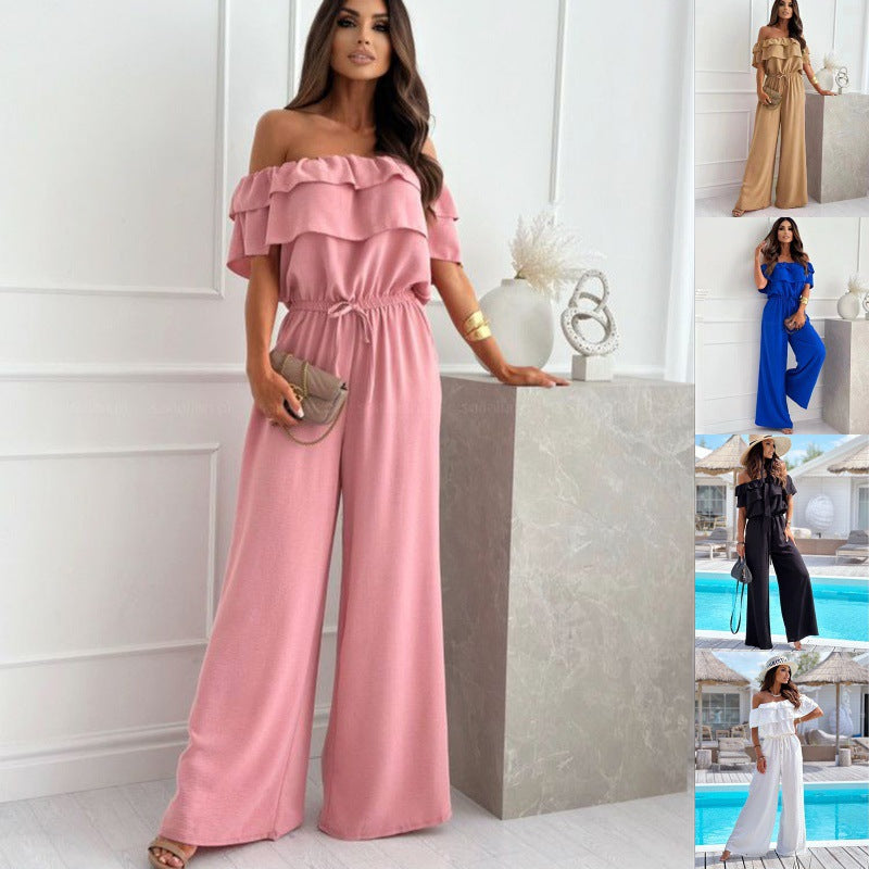 Frau Rüsch Off-Shoulder Weitbeiniger Jumpsuit WW