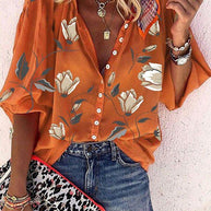 WW | Spitzenbestickte Boho Langarm Tunika Bluse