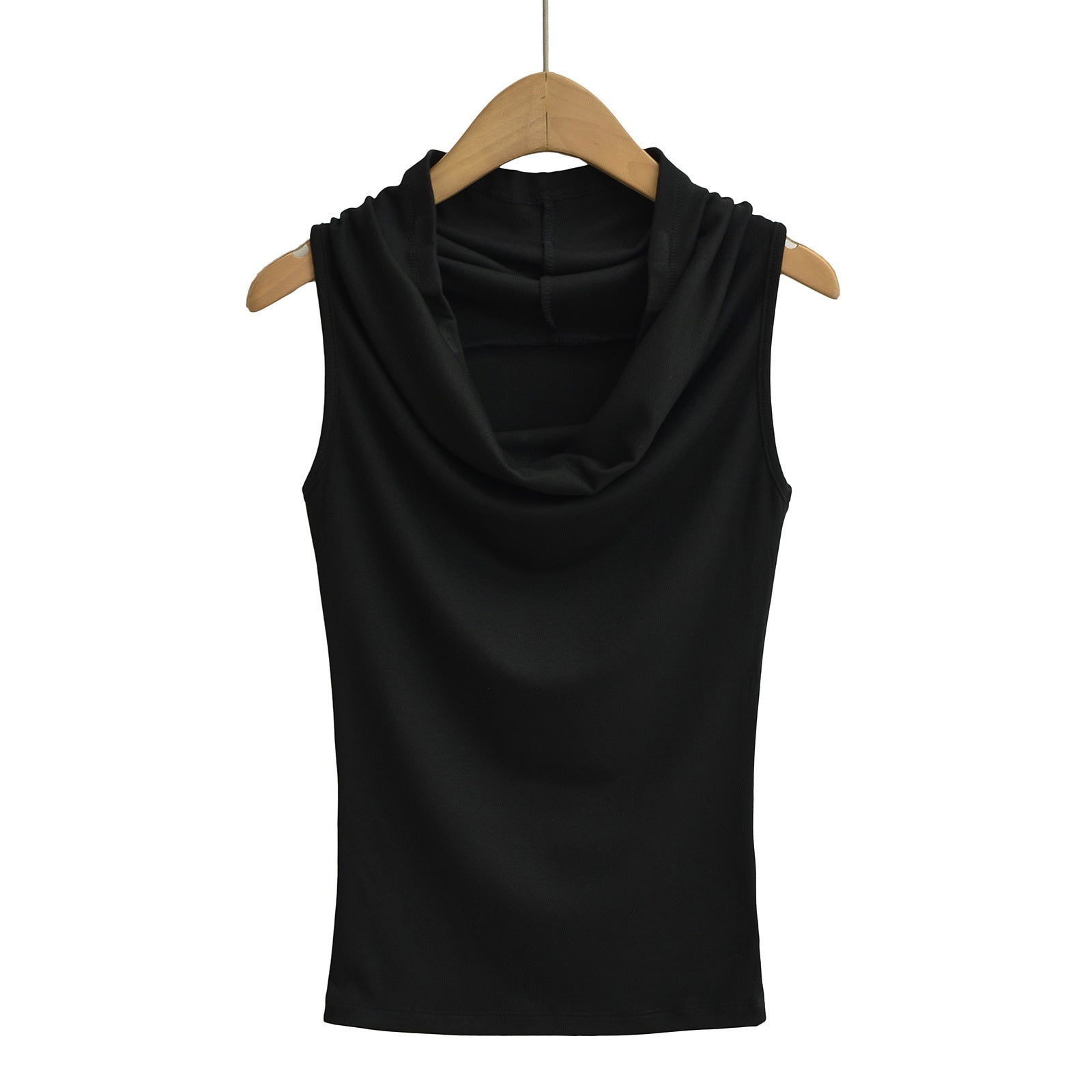 Damen ärmelloses Cowl-Top aus weichem, elastischem Material WW
