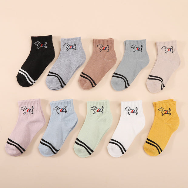 Damen Socken mit niedlichem Hunde-Motiv WW