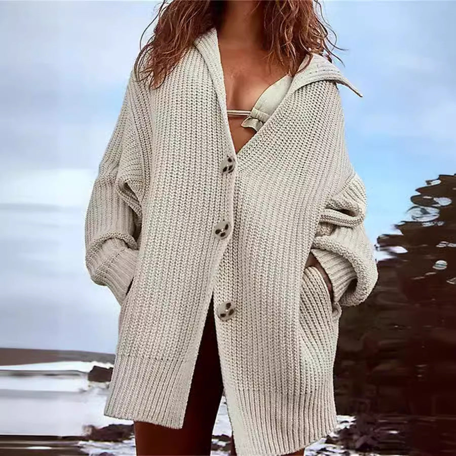 Damen Strickjacke mit eleganter Knopfakzentuierung und lässigem Schnitt WW